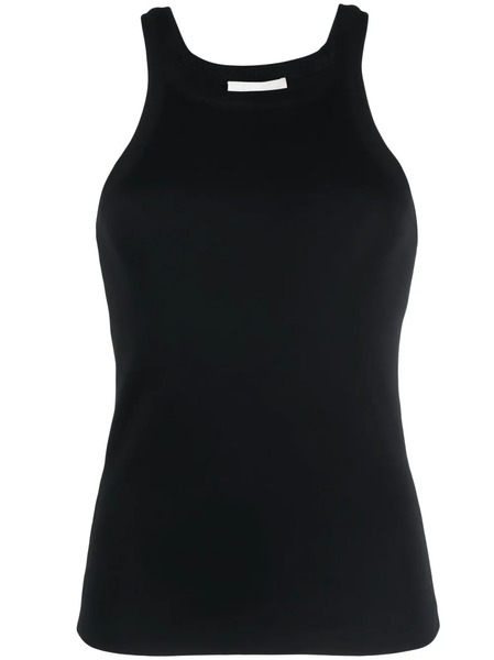  Closed Ribbed-knit Tank Top - Black 