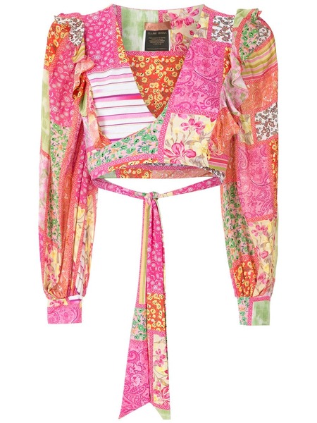  Clube Bossa Elia Printed Cropped Top - Pink 