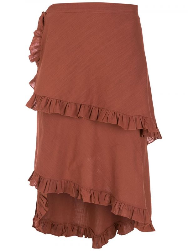  Clube Bossa Feine Wrap Skirt - Brown 