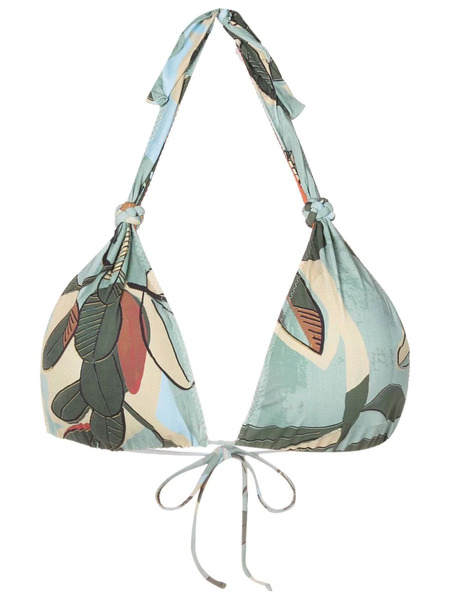  Clube Bossa Floral Halter-neck Bikini Top - Green 