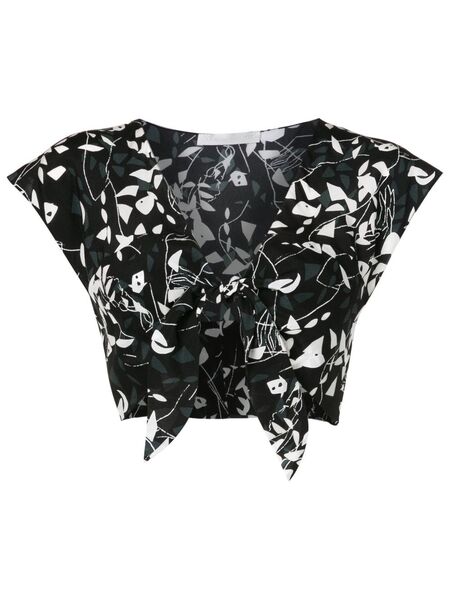  Clube Bossa Front-tied Top - Black 