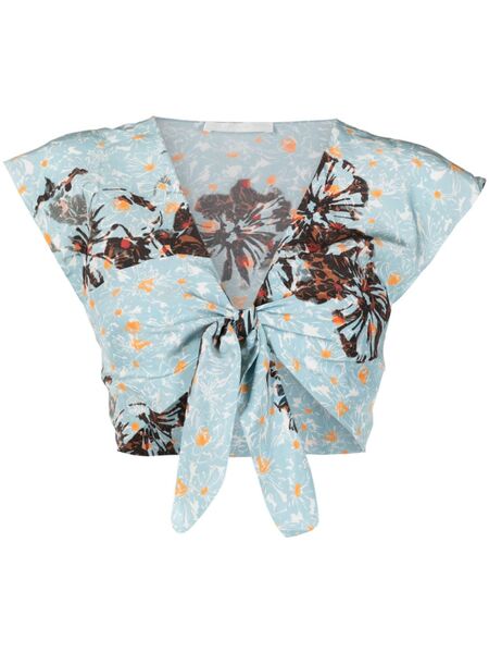  Clube Bossa Front-tied Top - Blue 
