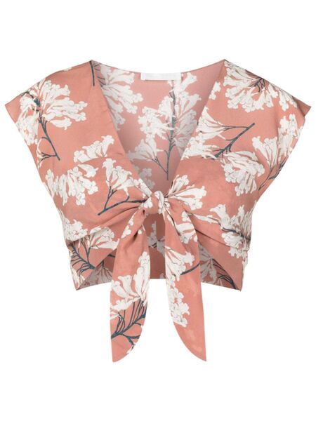  Clube Bossa Front-tied Top - Brown 