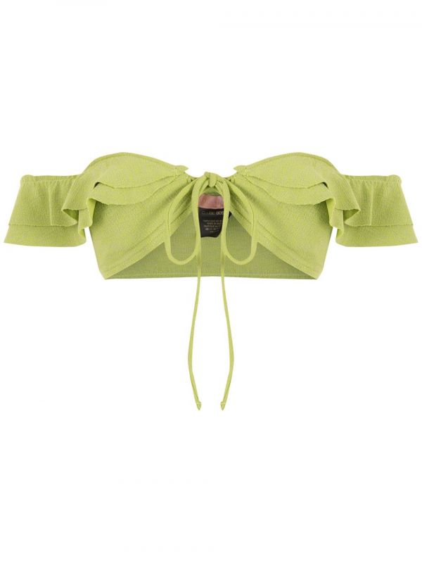  Clube Bossa Off-shoulder Bikini Top - Green 