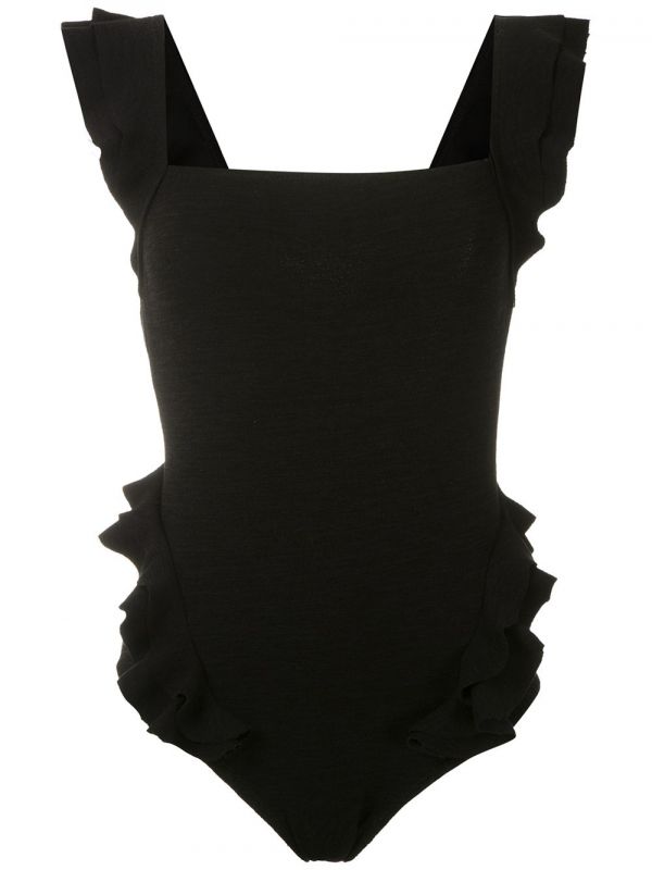  Clube Bossa Ruffled Swimsuit - Black 