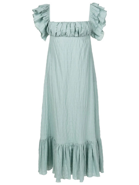  Clube Bossa Square-neck Maxi Dress - Blue 