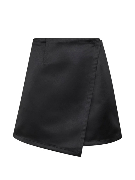  Co Asymmetric Wrap Skirt - Black 