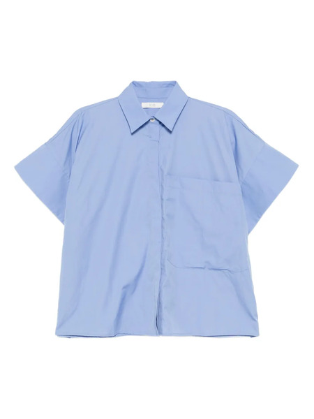  Co Collection Boxy Cotton Shirt - Blue 