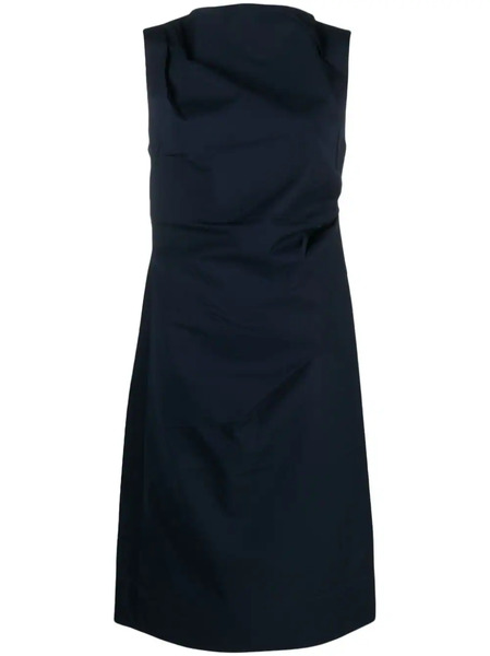  Co Gathered Sleeveless Midi Dress - Blue 