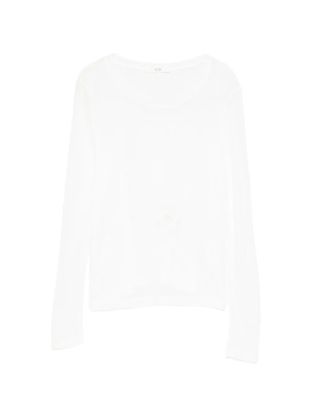  Co Long-sleeve Round-neck Top - Neutrals 