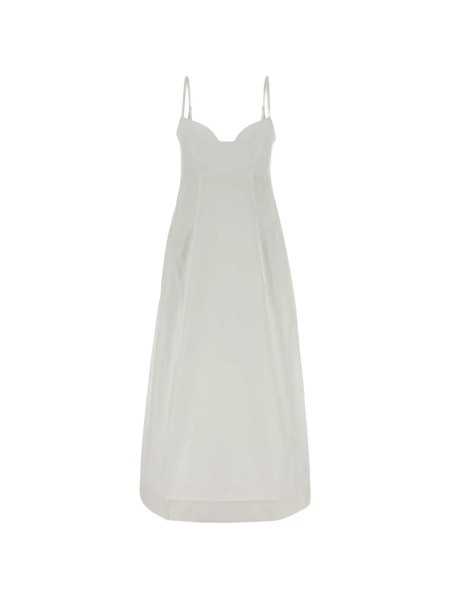  Co Poplin Midi Dress - White 
