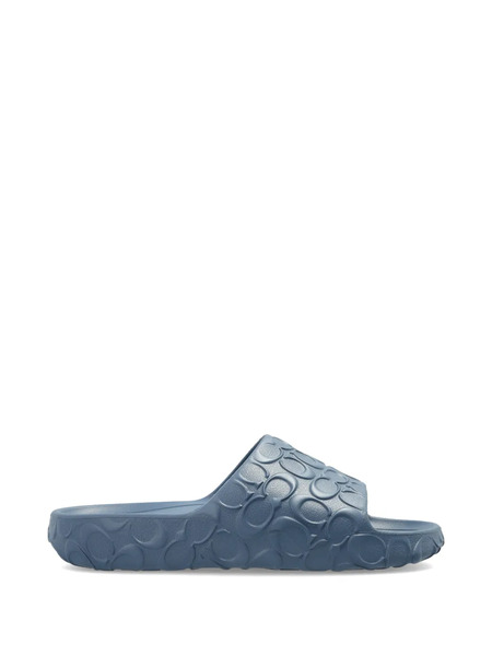  Coach Bay Embossed Slides - Blue 
