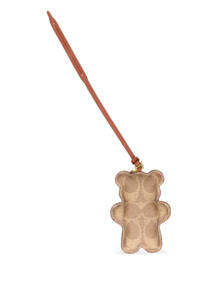  Coach Bear Patterned Keyring - Neutrals 