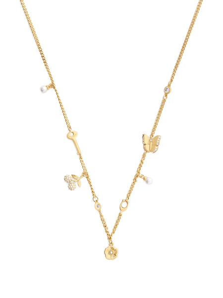  Coach Butterfly-charm Necklace - Gold 