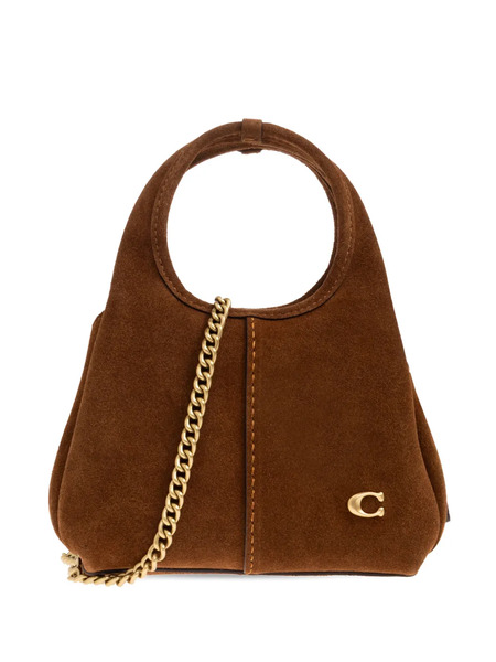  Coach Chain Leather Tote Bag - Brown 