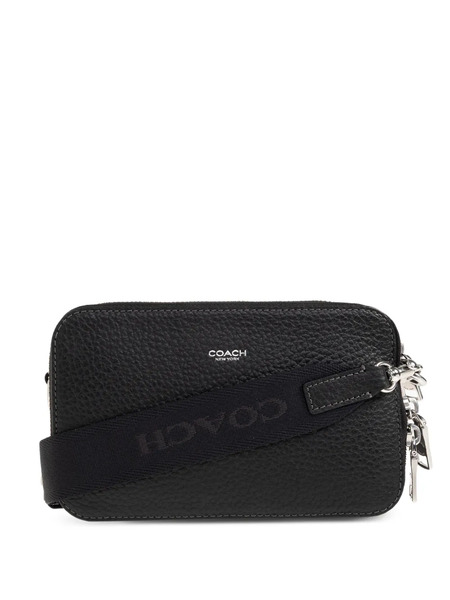  Coach Clinton Zip Leather Tote Bag - Black 