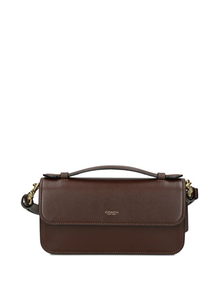  Coach Elora Top Handle Leather Satchel Bag - Brown 