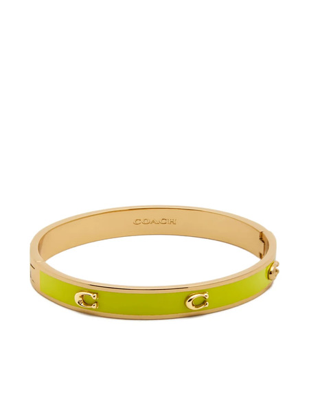 Coach Enamelled Hinged Bracelet - Gold 