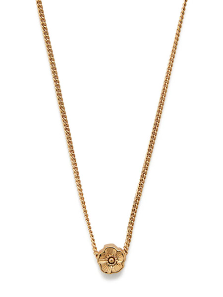  Coach Flower-pendant Necklace - Gold 