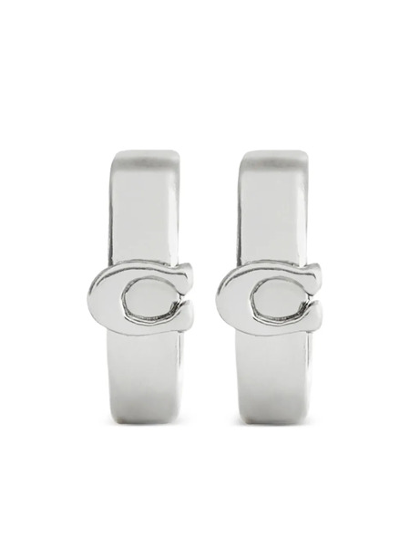  Coach Logo-detail Earrings - Silver 