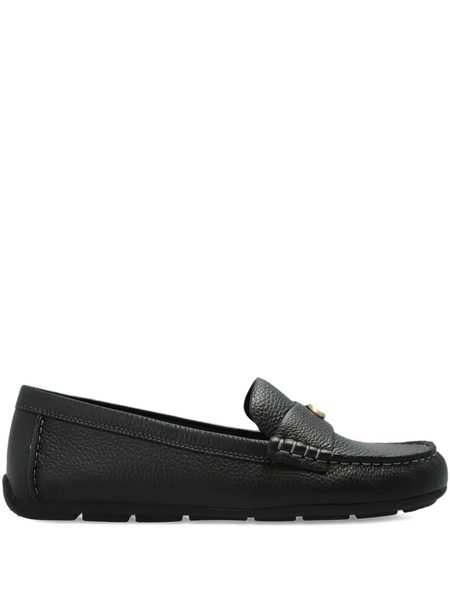  Coach Logo-detail Leather Loafers - Black 