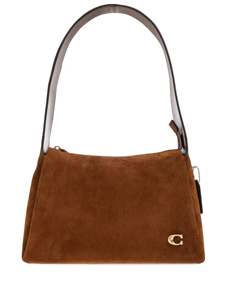  Coach Lola Initial Logo Zip Tote Bag - Brown 