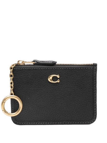  Coach Mini Skinny Id Leather Wallet - Black 