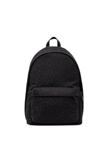  Coach Monogram-pattern Backpack - Black 