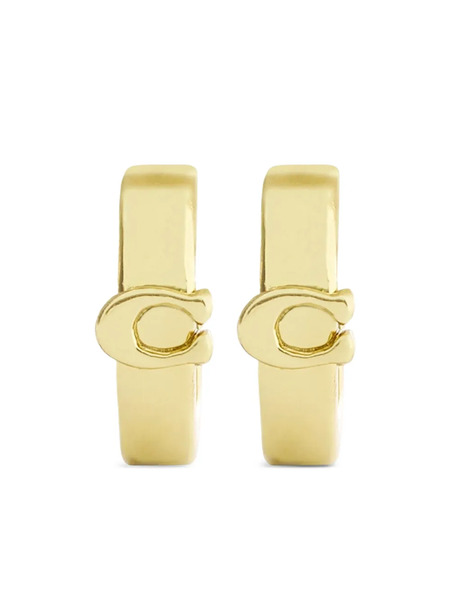  Coach Signature C Hoop Earrings - Gold 
