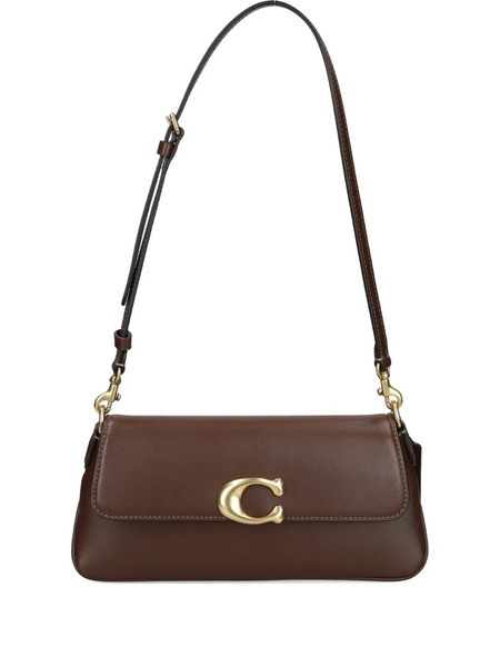  Coach Small Jet C-logo Leather Shoulder Bag - Brown 