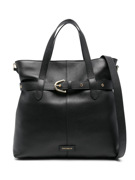  Coccinelle Belted Tote Bag - Black 