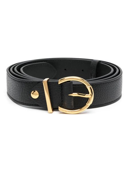  Coccinelle Leather Buckle Belt - Black 