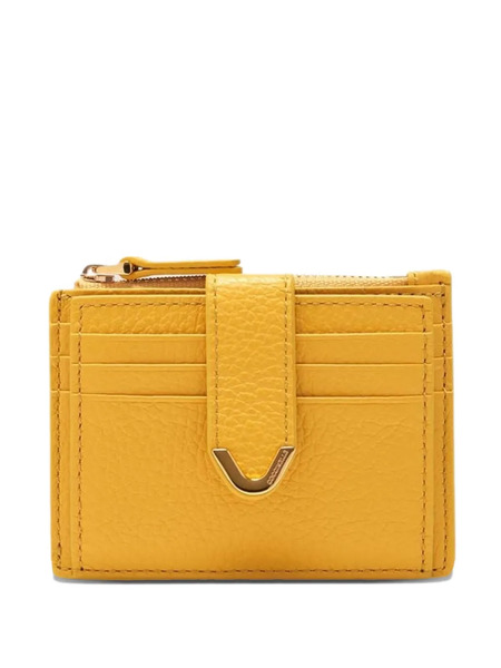  Coccinelle Leather Cardholder - Yellow 