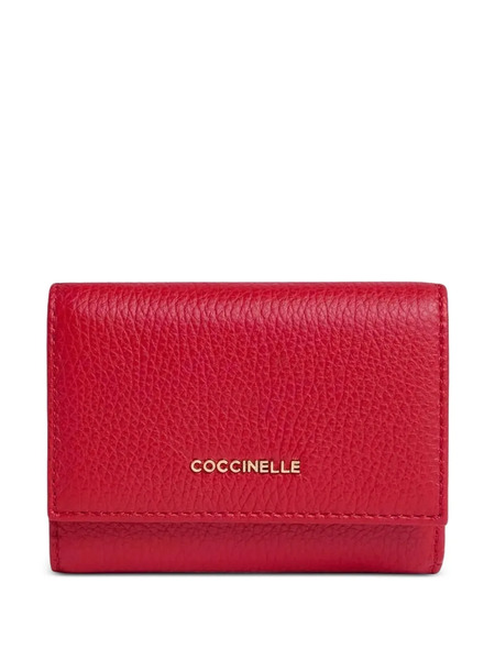  Coccinelle Logo-appliqué Leather Wallet - Red 