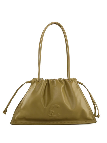  Coccinelle Medium Embossed-logo Drawstring Tote Bag - Brown 