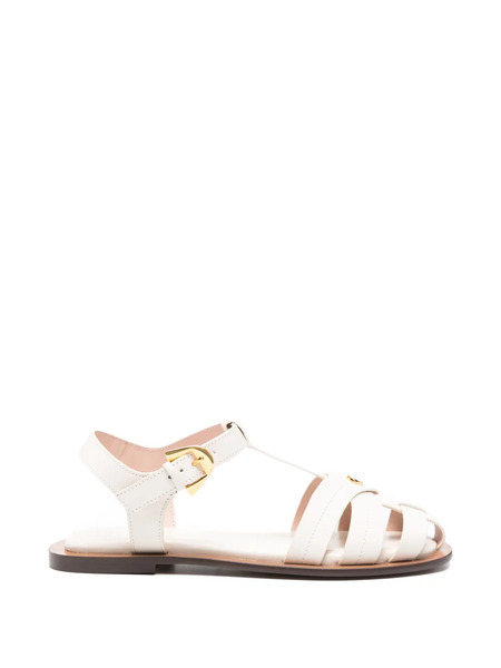  Coccinelle Strappy Leather Sandals - White 