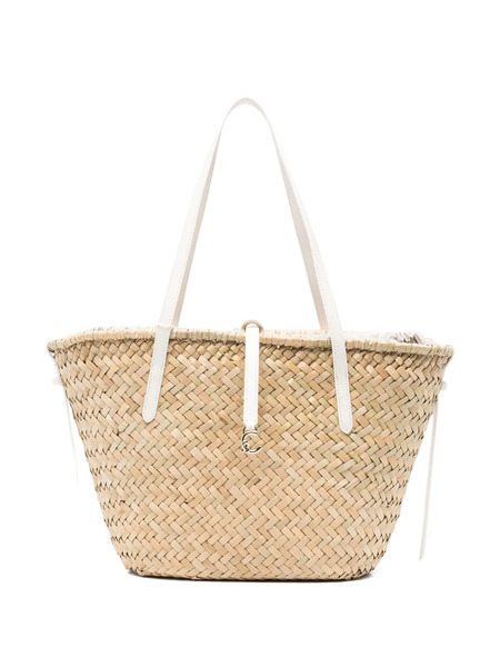  Coccinelle Woven Drawstring Shoulder Bag - Neutrals 