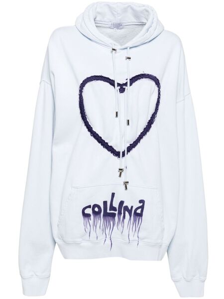  Collina Strada Heart Hoodie - Blue 
