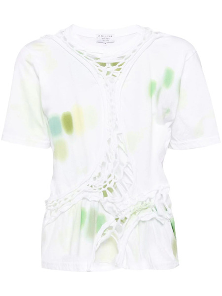  Collina Strada Lime Starbust-print T-shirt - White 