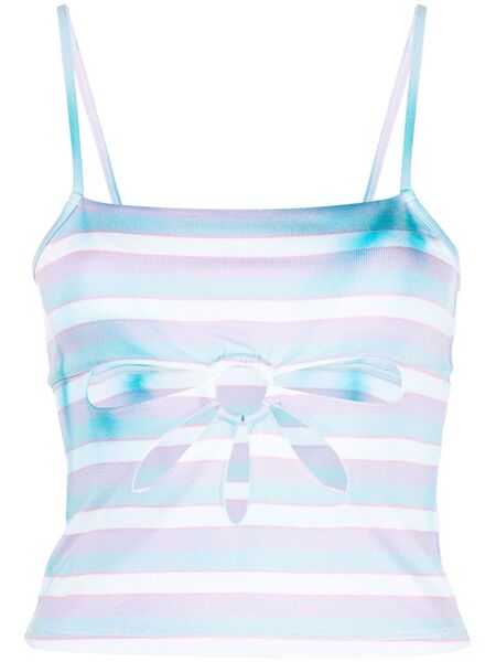  Collina Strada Stripe-detail Tank Top - Blue 