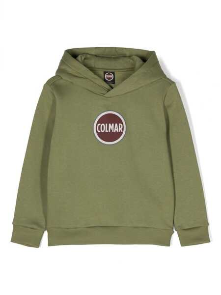  Colmar Kids Logo-print Long-sleeved Hoodie - Green 