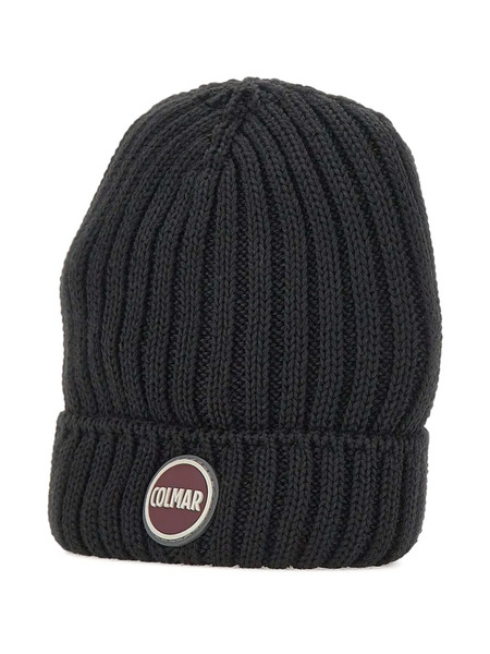  Colmar Ribbed Logo-patch Beanie Hat - Black 
