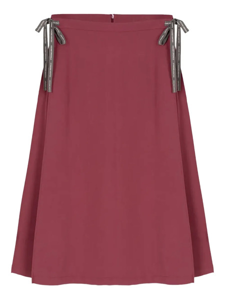  Colmar Ribbon Tie Midi Skirt - Red 