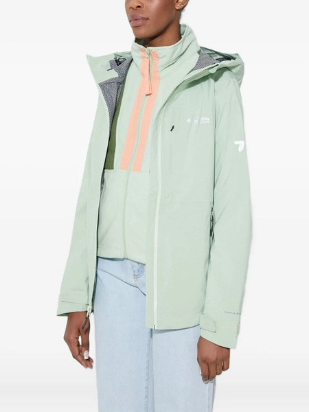  Columbia Hooded Logo-detail Jacket - Green 