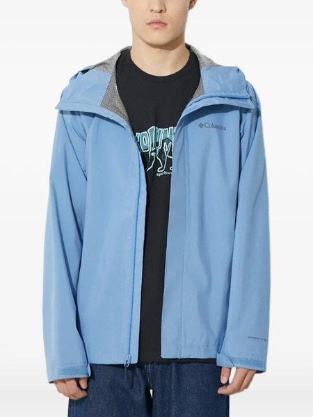  Columbia Hooded Zip-fastening Lightweight Jacket - Blue 