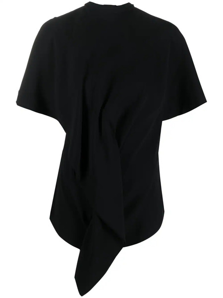  Colville Asymmetric Draped Top - Black 