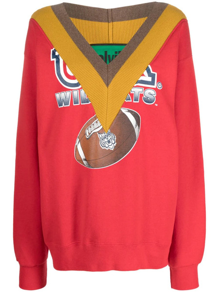  Colville Graphic-print V-neck Sweatshirt - Red 
