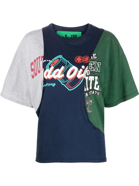  Colville Upcycled Patchwork T-shirt - Blue 