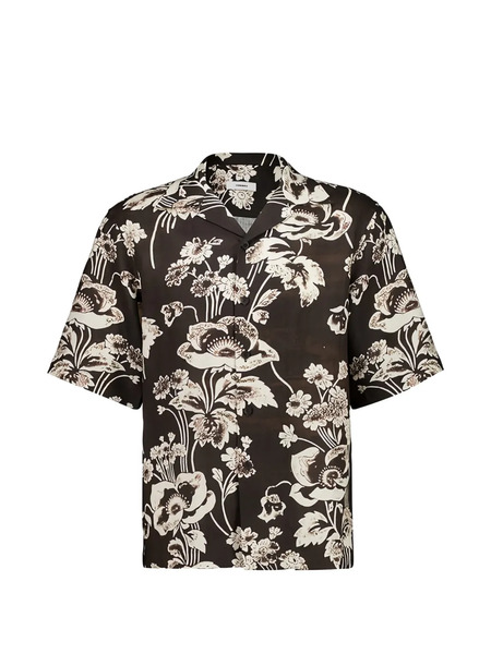 Commas Painted Peonies Shirt - Brown 