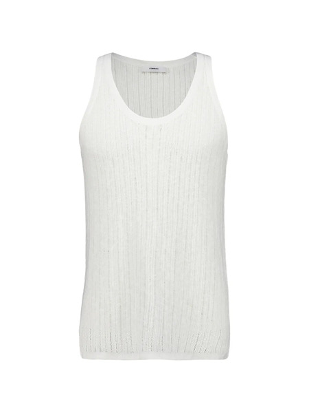  Commas Pointelle-knit Tank Top - White 